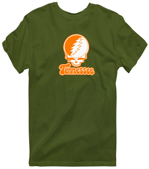 Tennessee Stealie Premium Unisex T-Shirt — Design: Tennessee Knoxville University of — Military Green