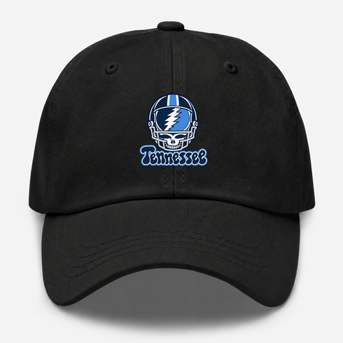 Tennessee Helmet Stealie Premium Unisex Dad Hat — Tennessee Titans — Black