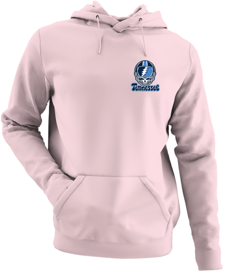 Tennessee Helmet Stealie Premium Unisex Hoodie — Tennessee Titans — Light Pink