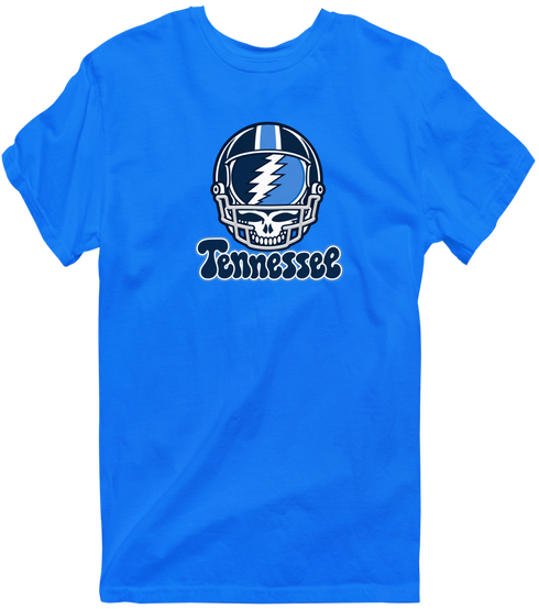 Tennessee Helmet Stealie Premium Unisex T-Shirt — Tennessee Titans — Royal