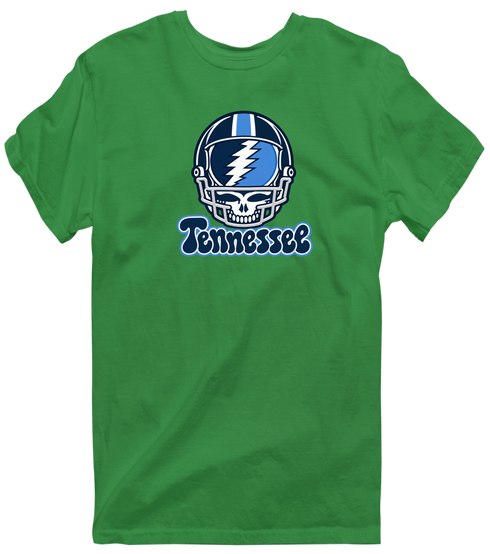 Tennessee Helmet Stealie Premium Unisex T-Shirt — Tennessee Titans — Irish Green