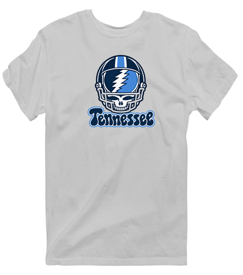 Tennessee Helmet Stealie Premium Unisex T-Shirt — Tennessee Titans — Sport Grey