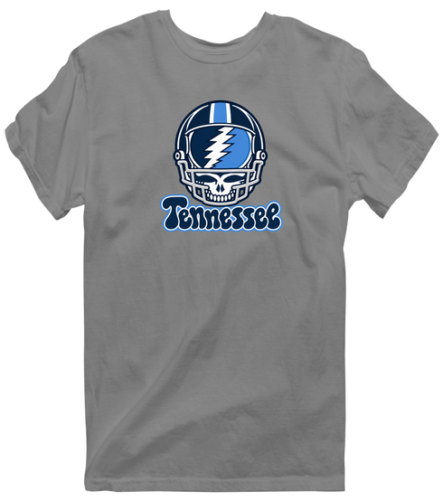 Tennessee Helmet Stealie Premium Unisex T-Shirt — Tennessee Titans — Dark Heather