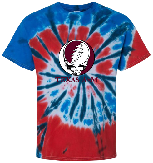 Texas A&M University Stealie Tie-Dye T-Shirt