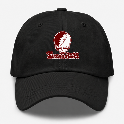 Texas A&M Stealie Premium Unisex Dad Hat — Design: Texas A&M University — Black