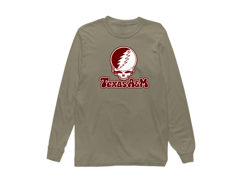 Texas A&M Stealie Premium Unisex Long-Sleeve — Design: Texas A&M University — Sandstone