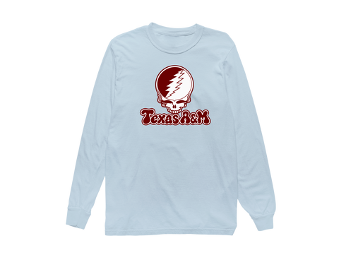 Texas A&M Stealie Premium Unisex Long-Sleeve — Design: Texas A&M University — Chambray