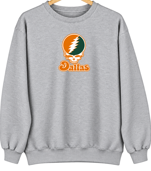 Dallas Stealie Premium Unisex Crewneck — Design: Texas at Dallas The University of — Sport Grey