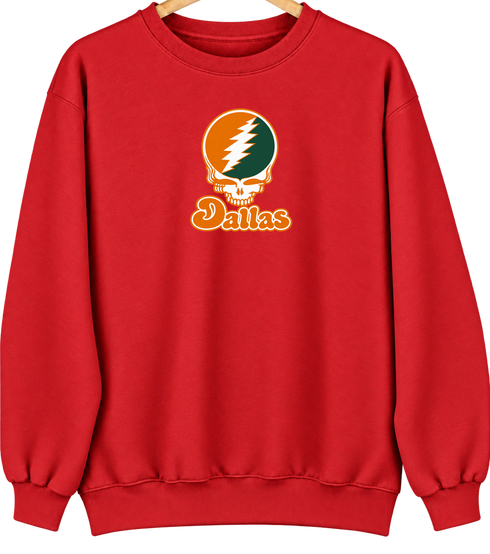 Dallas Stealie Premium Unisex Crewneck — Design: Texas at Dallas The University of — Red