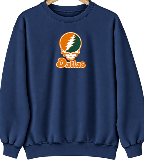 Dallas Stealie Premium Unisex Crewneck — Design: Texas at Dallas The University of — Navy