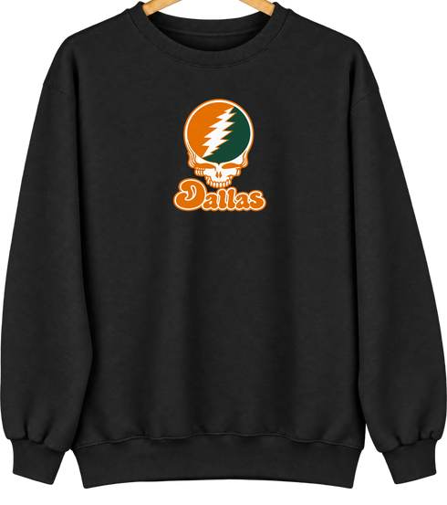 Dallas Stealie Premium Unisex Crewneck — Design: Texas at Dallas The University of — Black