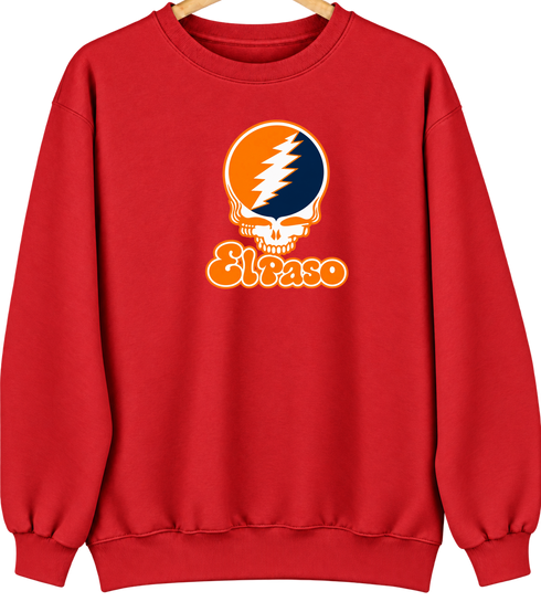 El Paso Stealie Premium Unisex Crewneck — Design: Texas at El Paso The University of — Red