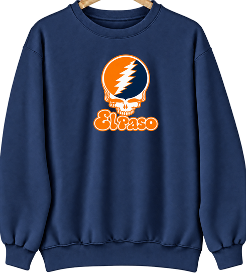 El Paso Stealie Premium Unisex Crewneck — Design: Texas at El Paso The University of — Navy