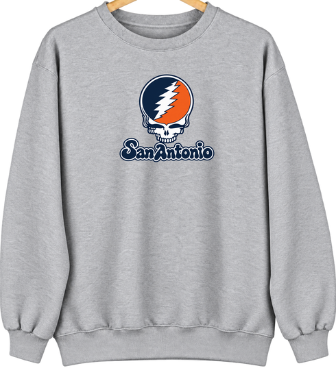 San Antonio Stealie Premium Unisex Crewneck — Design: Texas at San Antonio The University of — Sport Grey