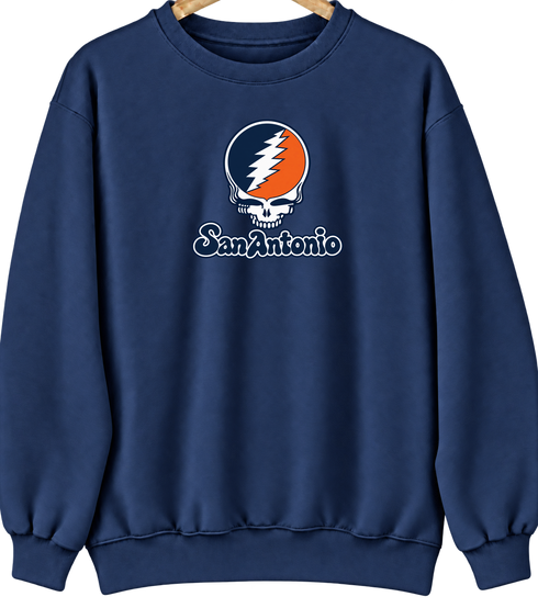 San Antonio Stealie Premium Unisex Crewneck — Design: Texas at San Antonio The University of — Navy