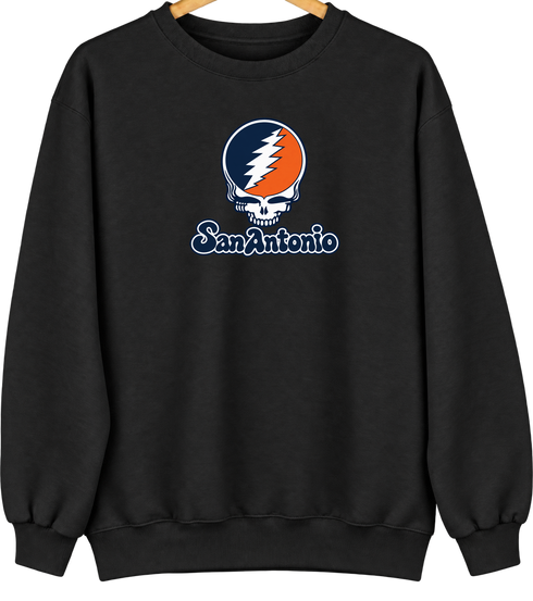 San Antonio Stealie Premium Unisex Crewneck — Design: Texas at San Antonio The University of — Black