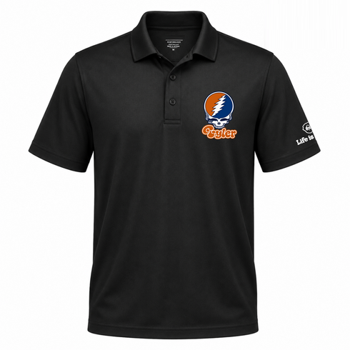 Tyler Stealie Premium Unisex Polo — Design: Texas at Tyler The University of — Black