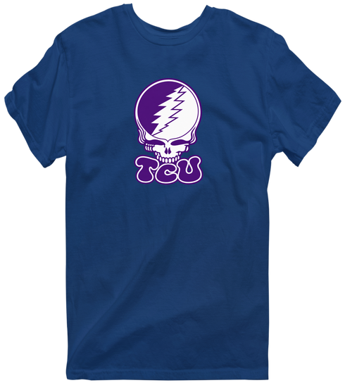 Texas Christian Stealie Premium Unisex T-Shirt — Design: Texas Christian University — Navy