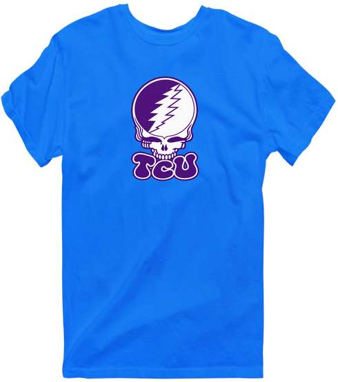 Texas Christian Stealie Premium Unisex T-Shirt — Design: Texas Christian University — Royal