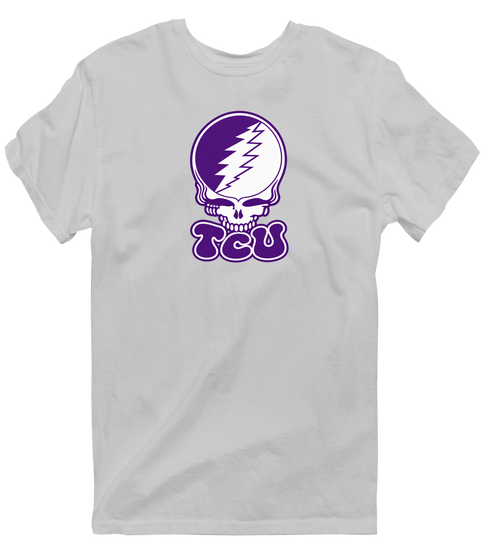 Texas Christian Stealie Premium Unisex T-Shirt — Design: Texas Christian University — Sport Grey