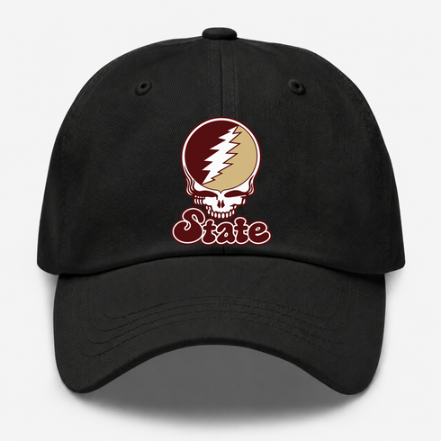 Texas Stealie Premium Unisex Dad Hat — Design: Texas State University — Black