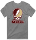 Texas Stealie Premium Unisex T-Shirt — Design: Texas State University — Dark Heather