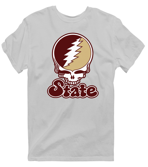 Texas Stealie Premium Unisex T-Shirt — Design: Texas State University — Sport Grey