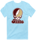 Texas Stealie Premium Unisex T-Shirt — Design: Texas State University — Light Blue
