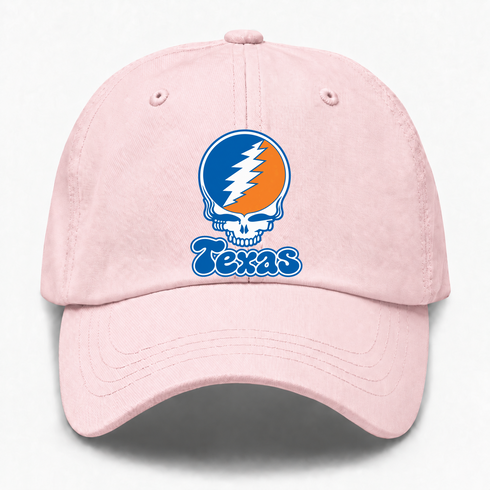 Texas Stealie Premium Unisex Dad Hat — Design: Texas University of — Pink