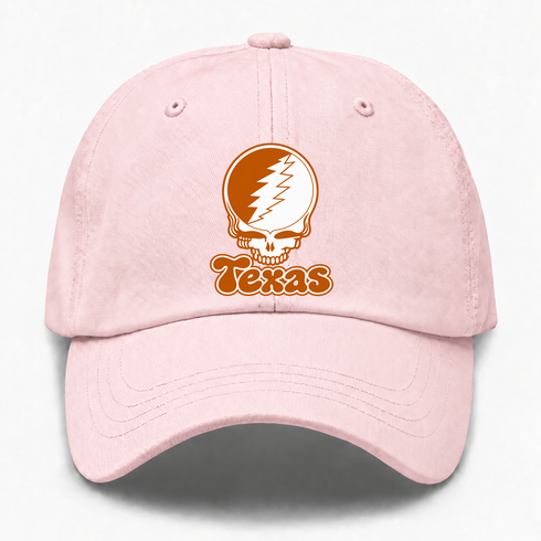Texas Stealie Premium Unisex Dad Hat — Design: Texas University of — Pink