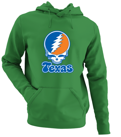 Texas Stealie Premium Unisex Hoodie — Design: Texas University of — Irish Green