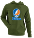 Texas Stealie Premium Unisex Hoodie — Design: Texas University of — Military Green
