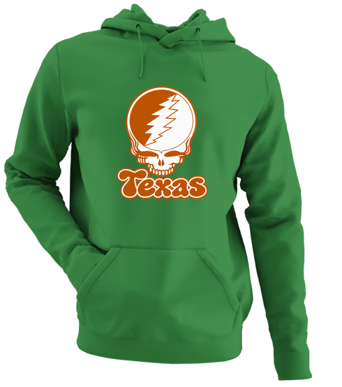 Texas Stealie Premium Unisex Hoodie — Design: Texas University of — Irish Green