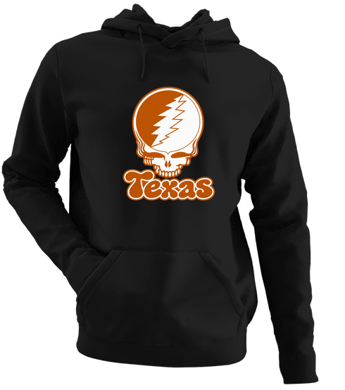 Texas Stealie Premium Unisex Hoodie — Design: Texas University of — Black