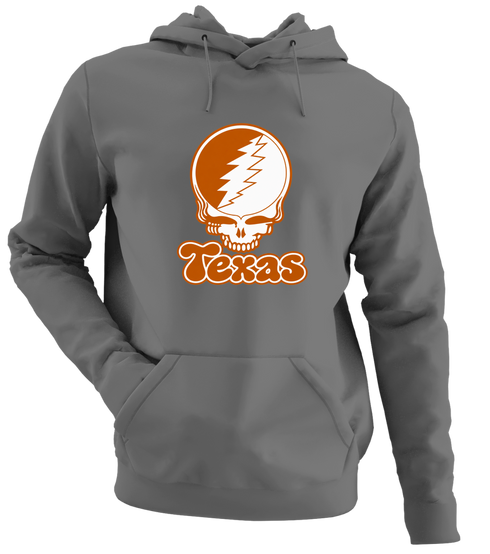 Texas Stealie Premium Unisex Hoodie — Design: Texas University of — Charcoal