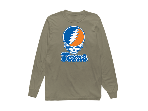 Texas Stealie Premium Unisex Long-Sleeve — Design: Texas University of — Sandstone