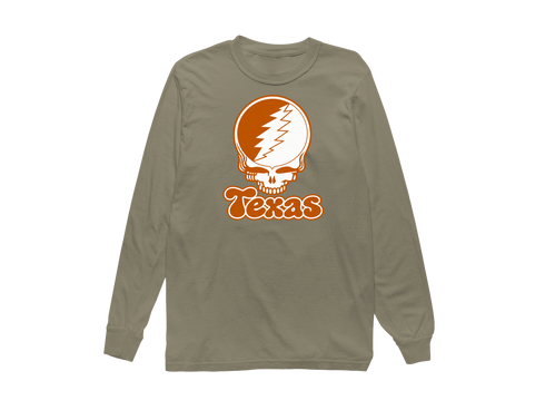 Texas Stealie Premium Unisex Long-Sleeve — Design: Texas University of — Sandstone