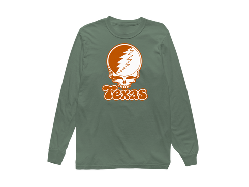 Texas Stealie Premium Unisex Long-Sleeve — Design: Texas University of — Light Green