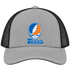 Texas Stealie Premium Unisex Trucker Cap — Design: Texas University of — Heather Grey/Black