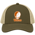 Texas Stealie Premium Unisex Trucker Cap — Design: Texas University of — Moss/Khaki