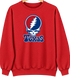 Texas Baseball Stealie Grateful Dead Crewneck — Texas Rangers — Red