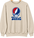 Texas Baseball Stealie Grateful Dead Crewneck — Texas Rangers — Sand
