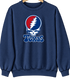 Texas Baseball Stealie Grateful Dead Crewneck — Texas Rangers — Navy