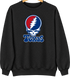 Texas Baseball Stealie Grateful Dead Crewneck — Texas Rangers — Black