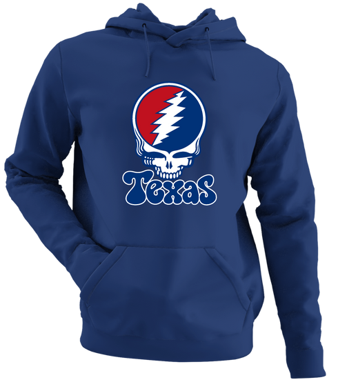 Texas Baseball Stealie Grateful Dead Hoodie — Texas Rangers — Navy