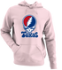 Texas Baseball Stealie Grateful Dead Hoodie — Texas Rangers — Light Pink