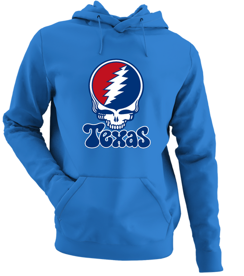 Texas Baseball Stealie Grateful Dead Hoodie — Texas Rangers — Heather Royal