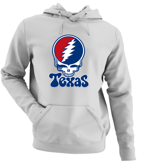 Texas Baseball Stealie Grateful Dead Hoodie — Texas Rangers — Sport Grey