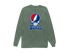Texas Baseball Stealie Grateful Dead Long-Sleeve — Texas Rangers — Light Green
