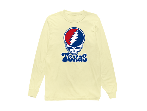 Texas Baseball Stealie Grateful Dead Long-Sleeve — Texas Rangers — Butter